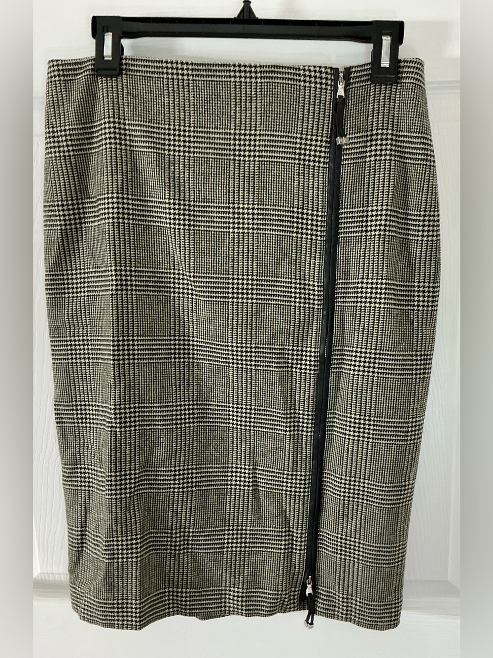 Lauren Ralph Lauren Plaid Wool Blend Zipper Pencil Skirt Size 6